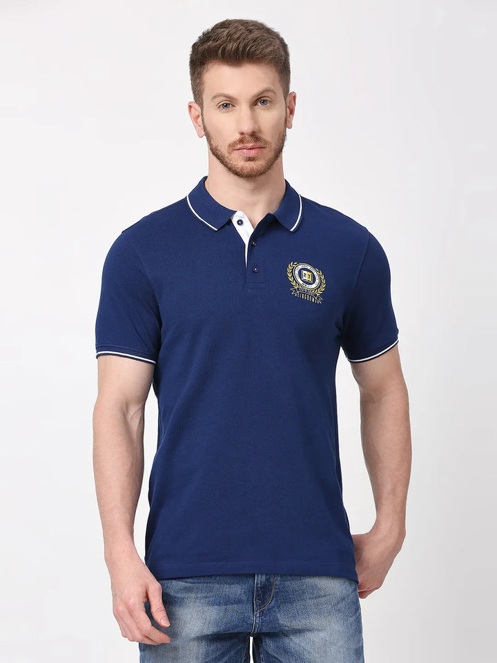Navy Regular Fit Men's Polo T-Shirt