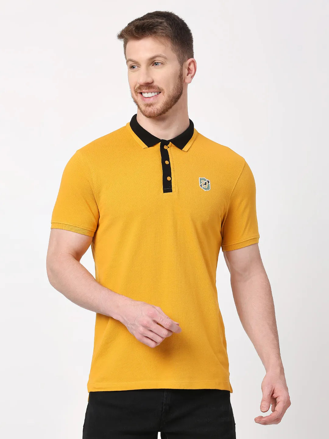 Being Human Clothing Men Regular Fit T-Shirts-Mustard