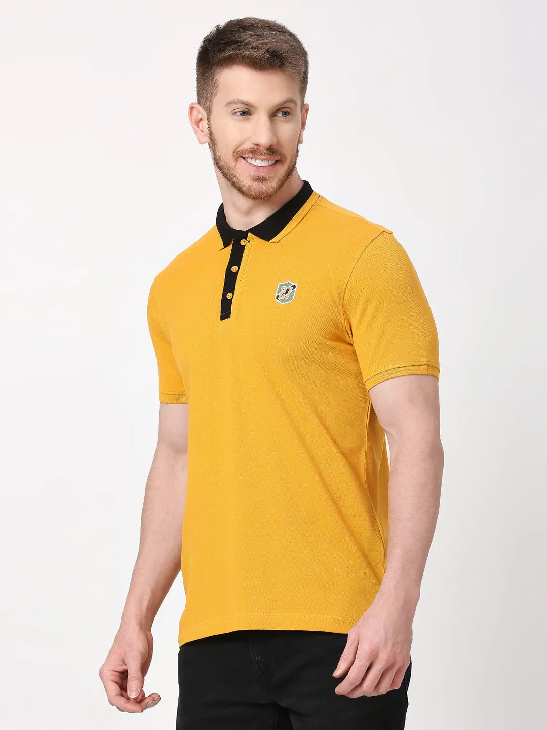Being Human Clothing Men Regular Fit T-Shirts-Mustard