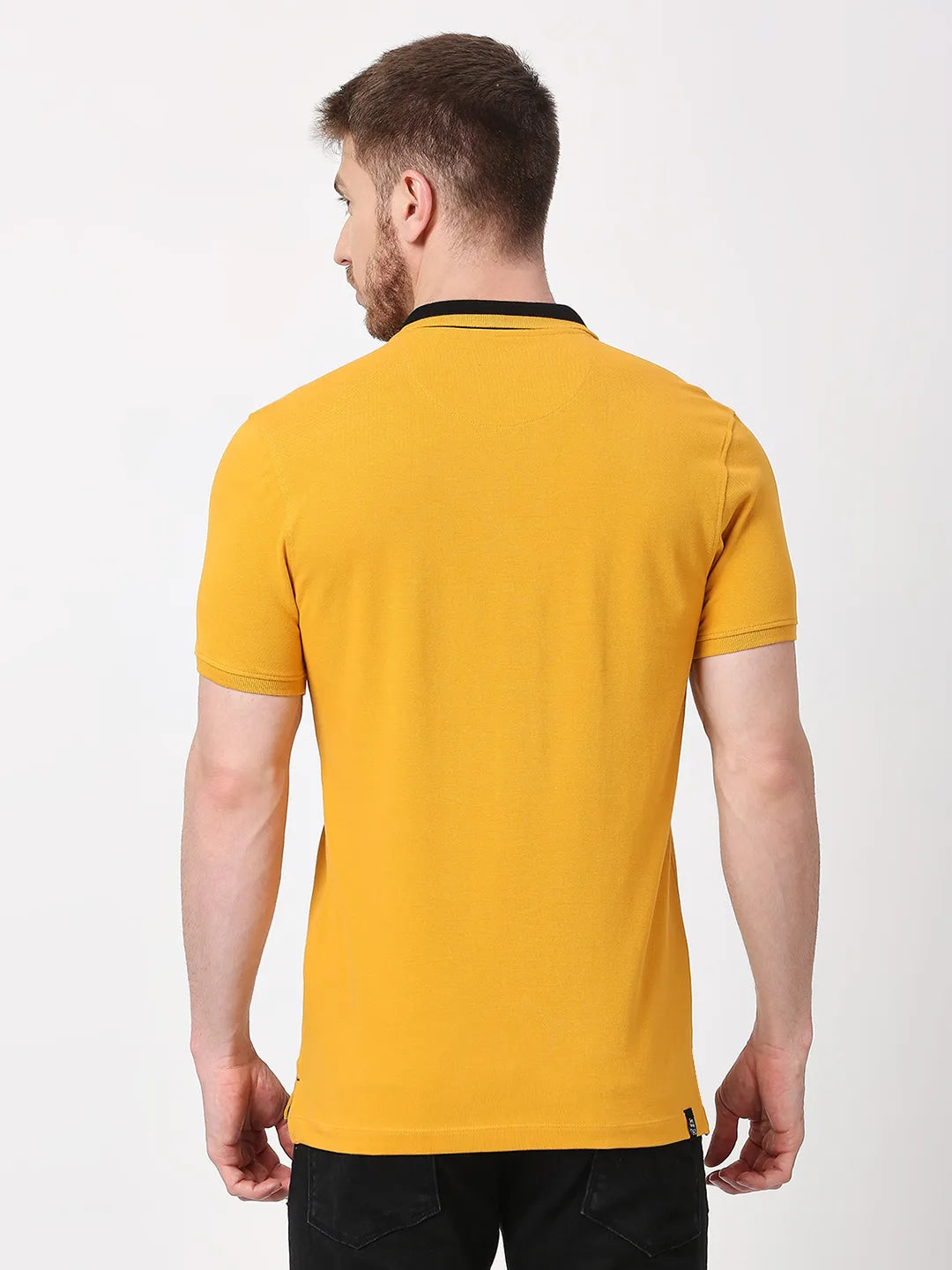 Being Human Clothing Men Regular Fit T-Shirts-Mustard
