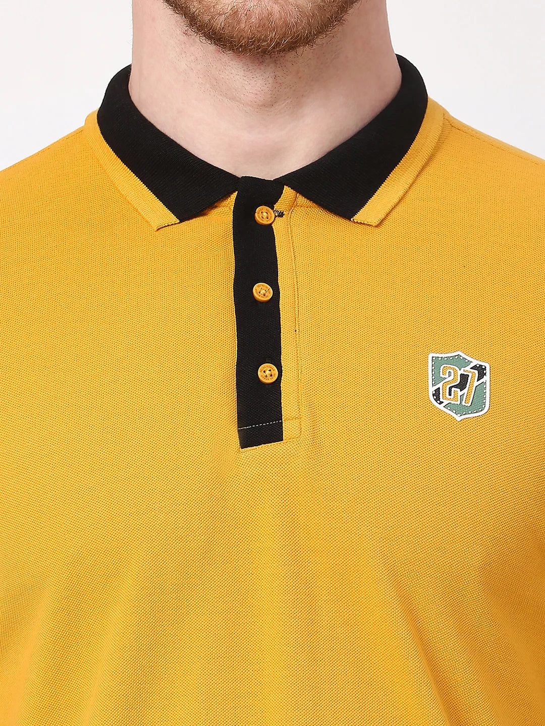 Being Human Clothing Men Regular Fit T-Shirts-Mustard