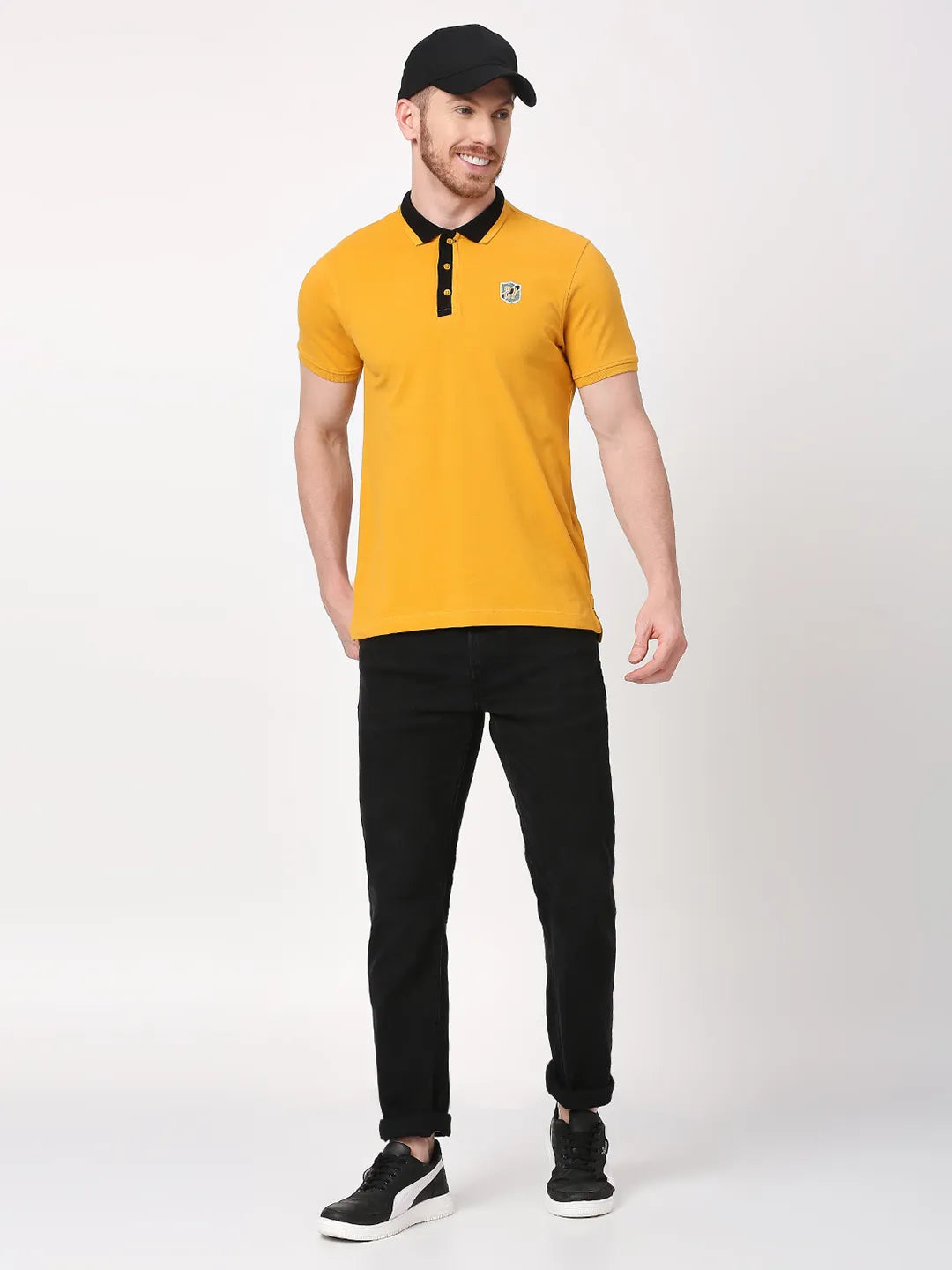 Being Human Clothing Men Regular Fit T-Shirts-Mustard