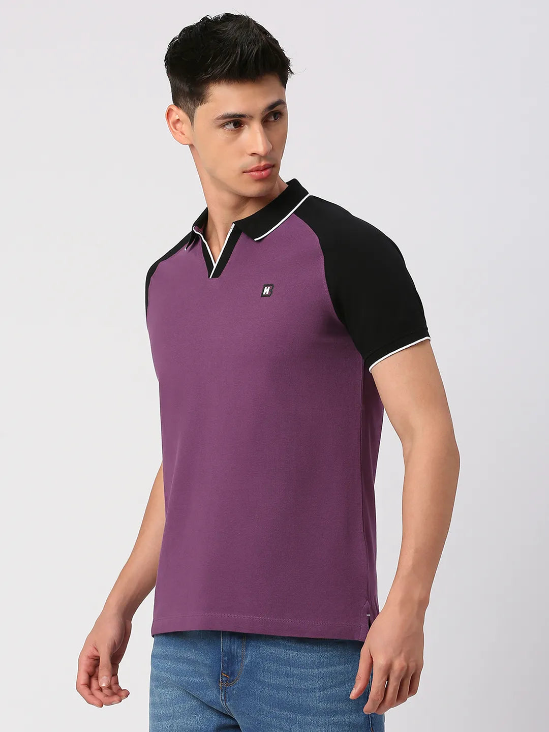 Being Human Clothing Men Regular Fit T-Shirts-Grape