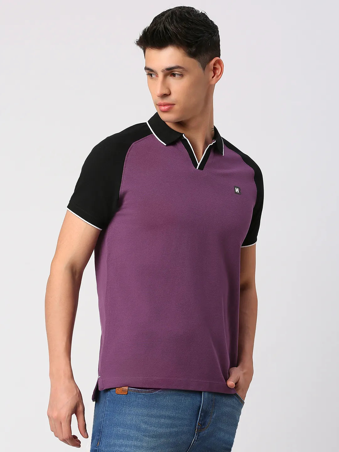 Being Human Clothing Men Regular Fit T-Shirts-Grape