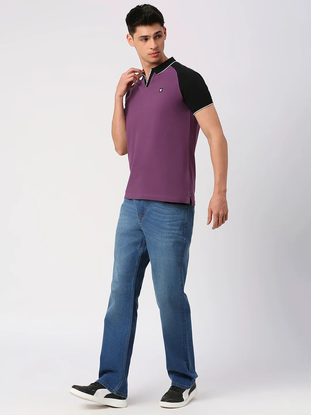 Being Human Clothing Men Regular Fit T-Shirts-Grape