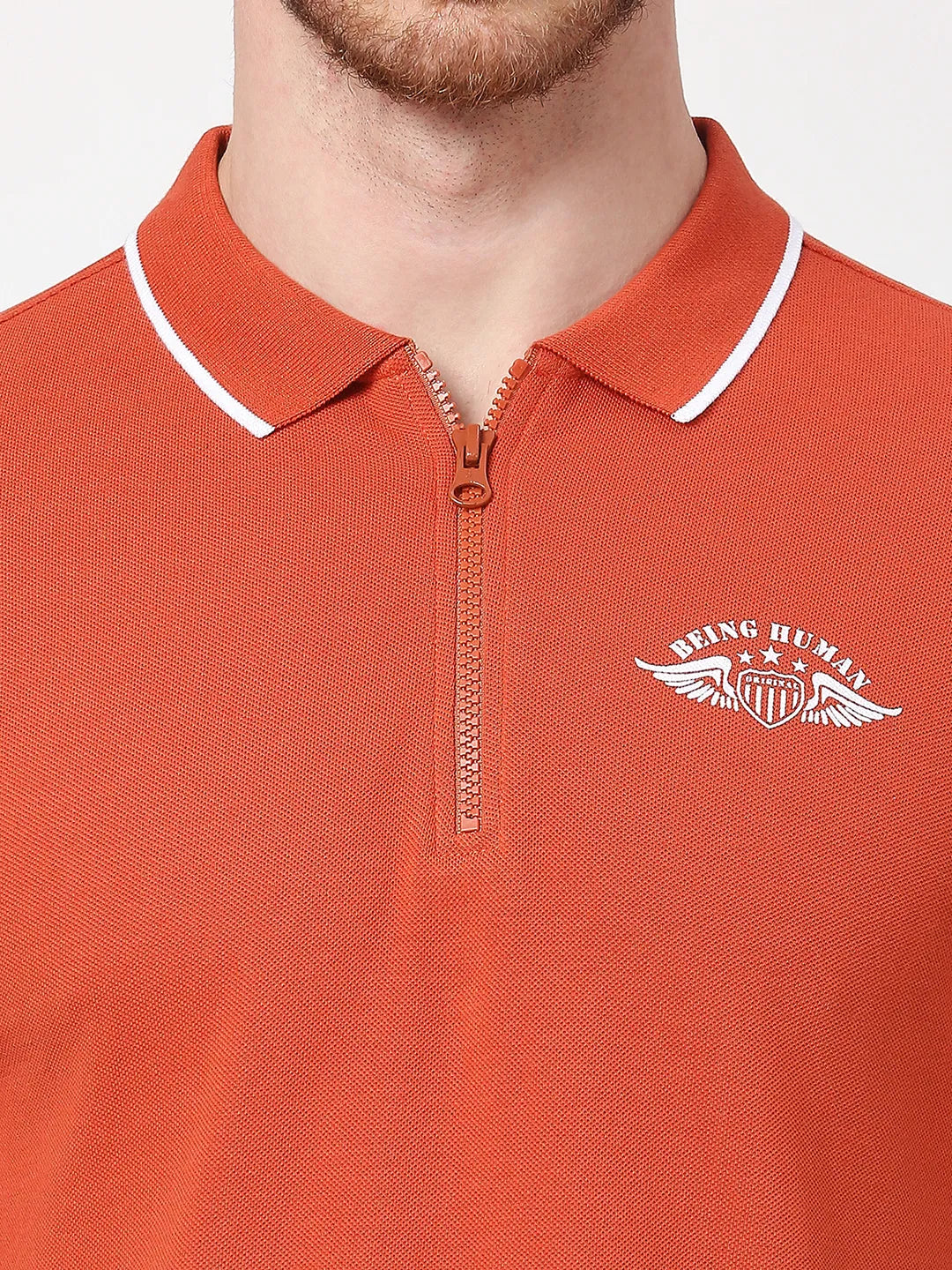 Being Human Clothing Men Regular Fit T-Shirts-Rust