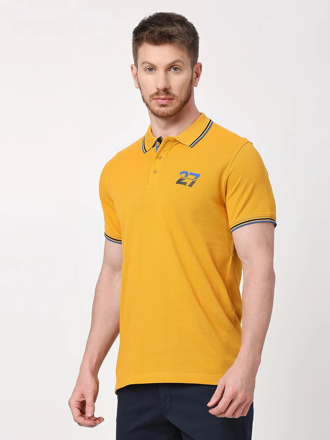 Being Human Clothing Men Regular Fit T-Shirts-Mustard