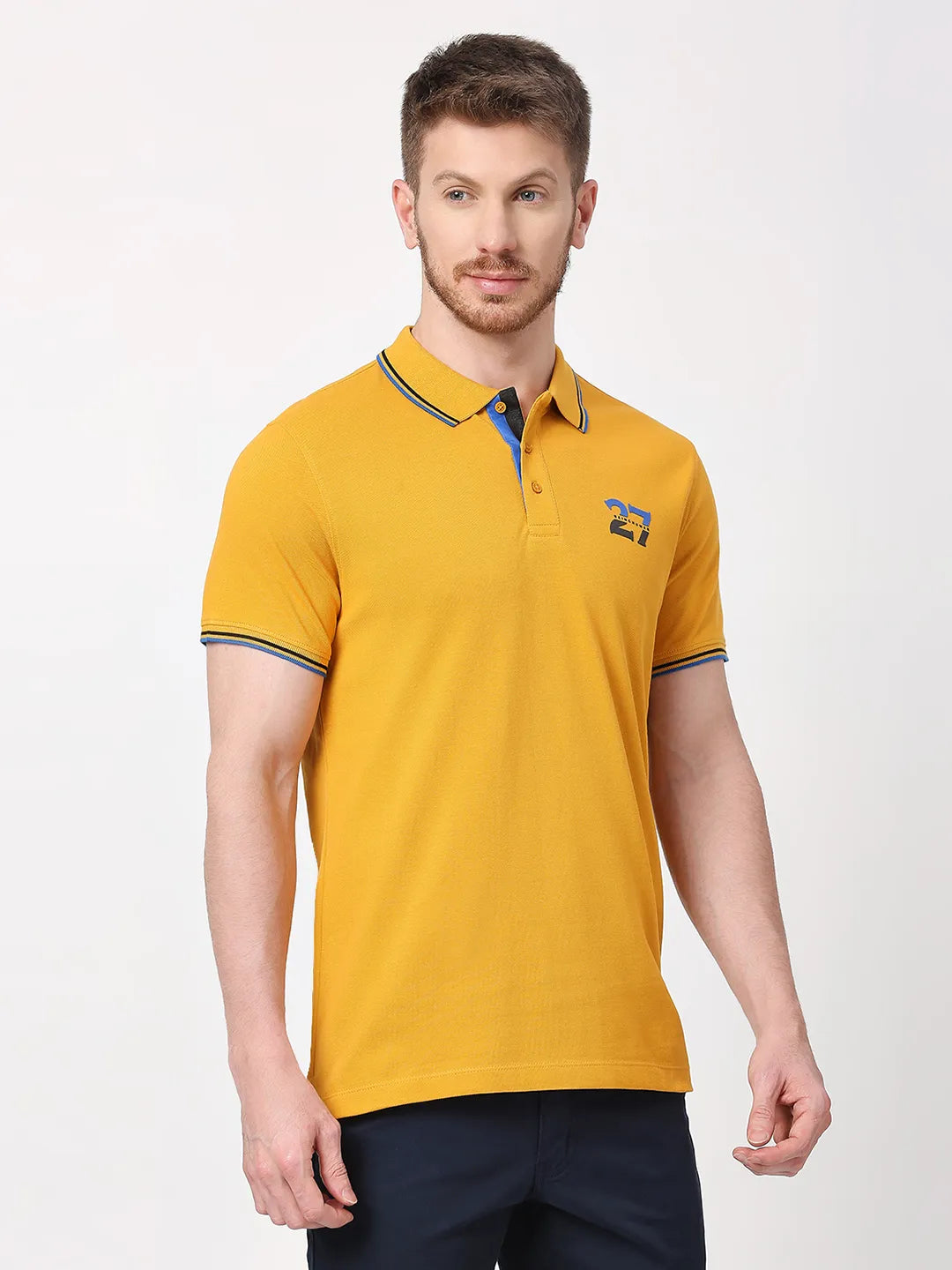 Being Human Clothing Men Regular Fit T-Shirts-Mustard