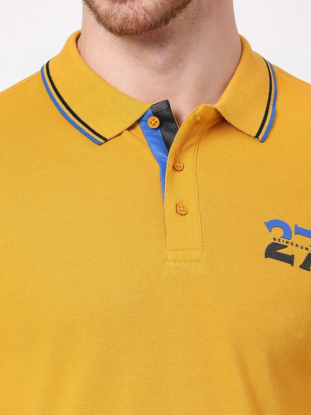 Being Human Clothing Men Regular Fit T-Shirts-Mustard