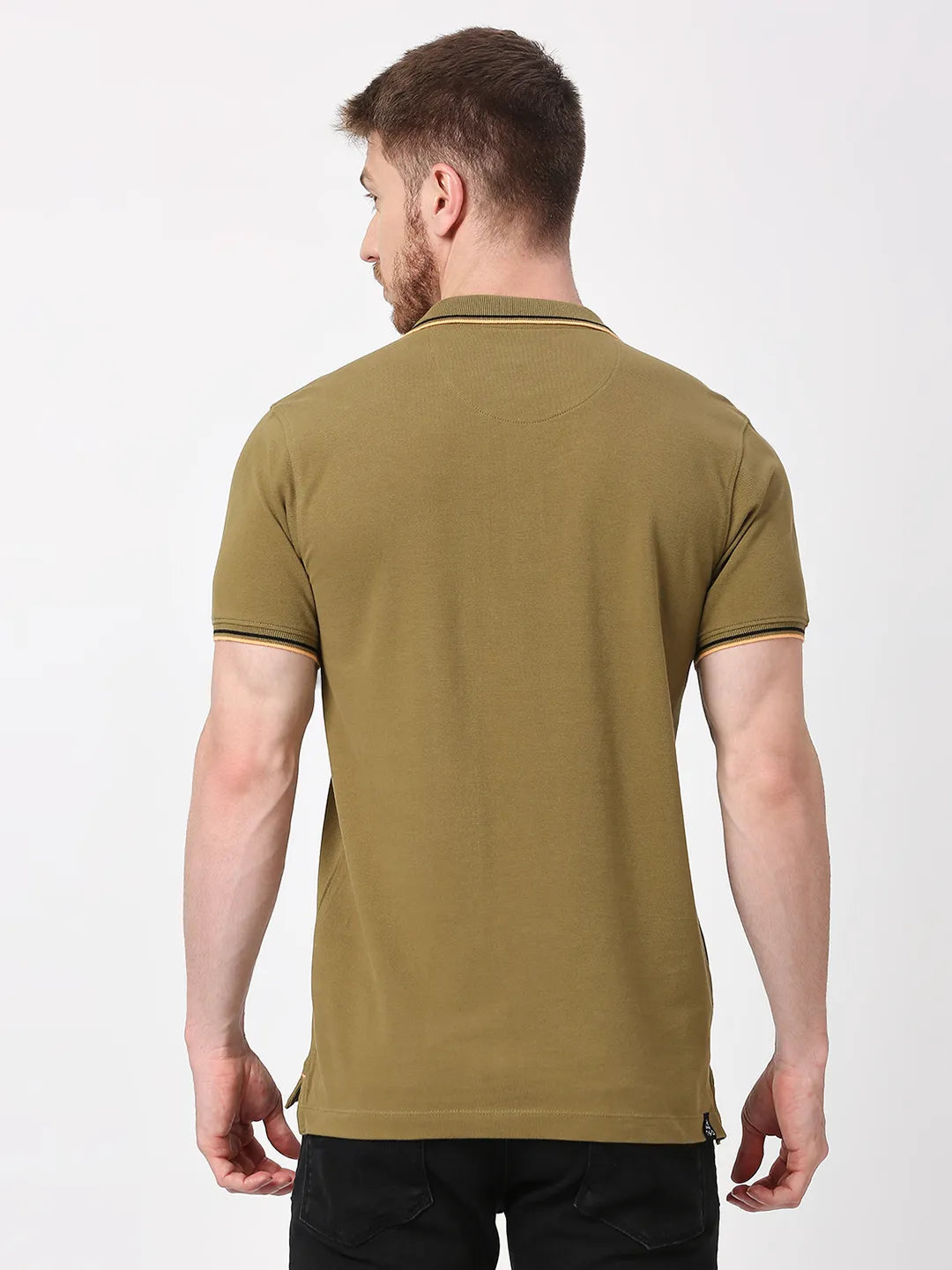 Being Human Clothing Men Regular Fit T-Shirts-Olive
