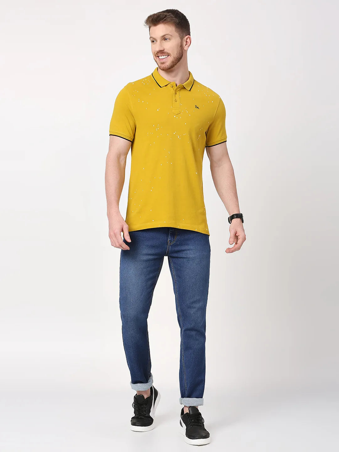 Being Human Clothing Men Regular Fit T-Shirts-Camel