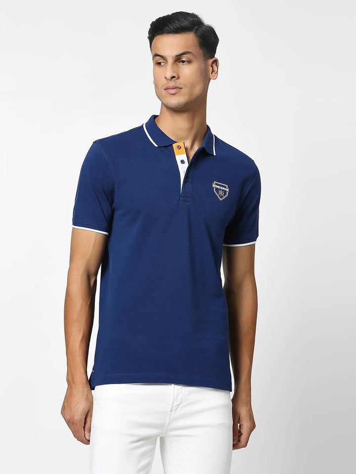 Navy Regular Fit Men's Polo T-Shirt