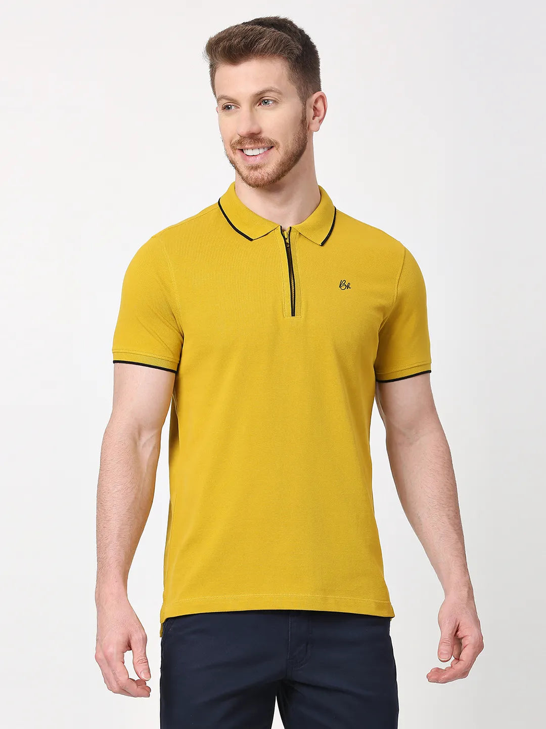 Being Human Clothing Men Regular Fit T-Shirts-Camel