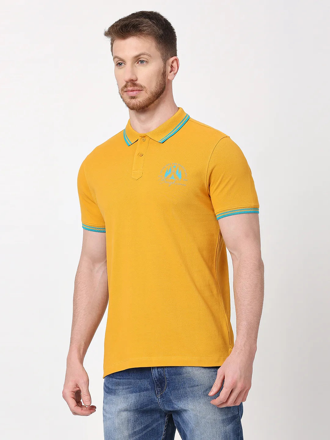 Being Human Clothing Men Regular Fit T-Shirts-Mustard