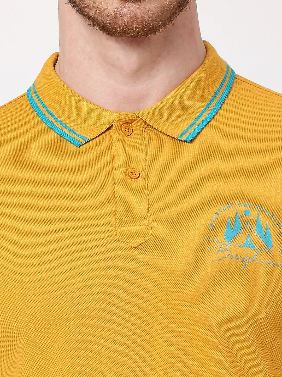 Being Human Clothing Men Regular Fit T-Shirts-Mustard