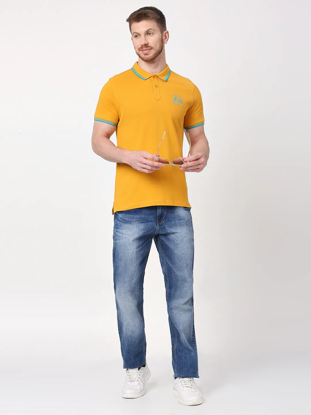 Being Human Clothing Men Regular Fit T-Shirts-Mustard