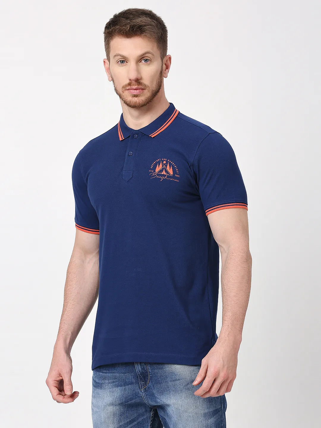 Being Human Clothing Men Regular Fit T-Shirts-Navy