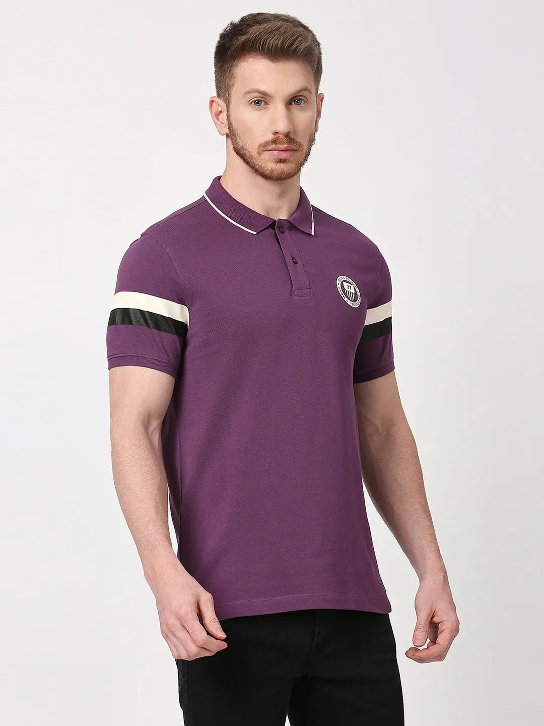 Being Human Clothing Men Regular Fit T-Shirts-Grape