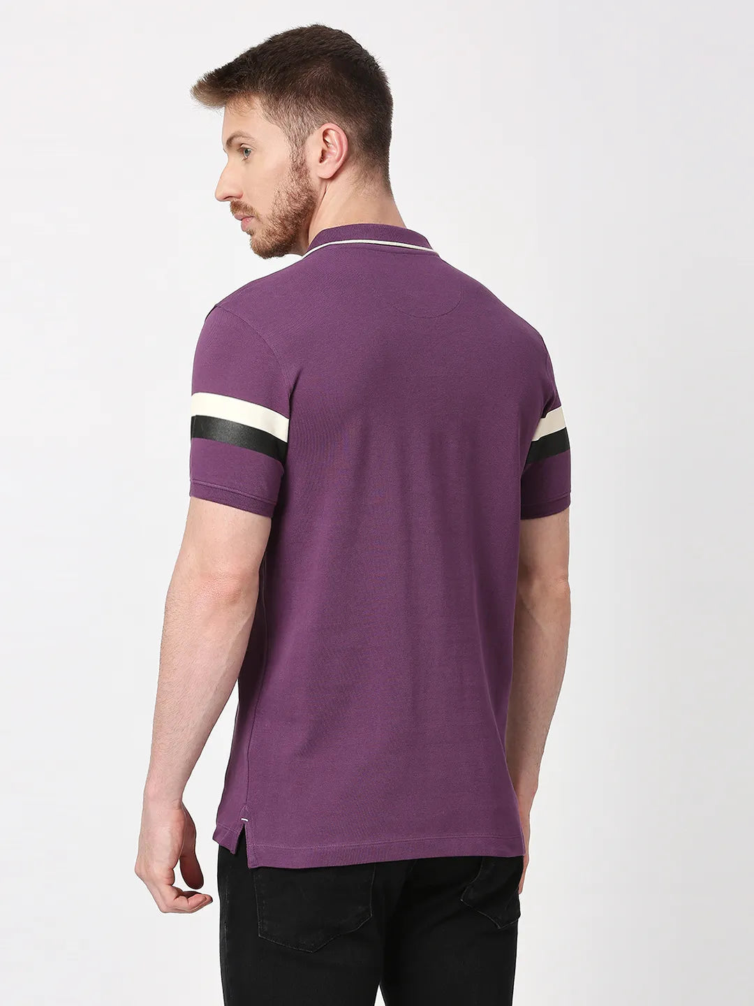 Being Human Clothing Men Regular Fit T-Shirts-Grape