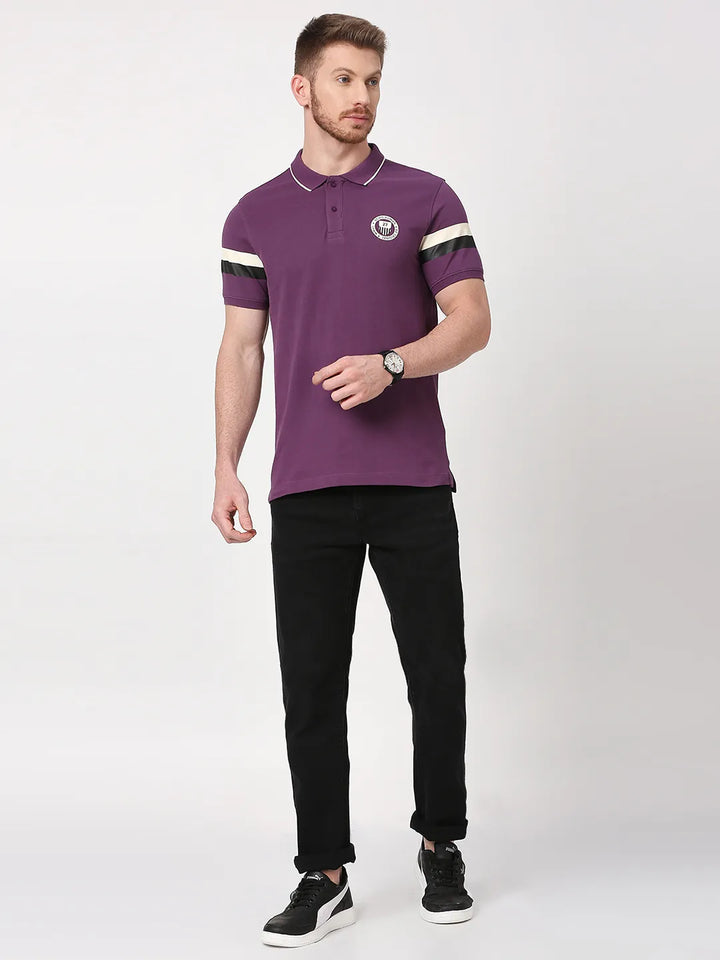 Grape Regular Fit Men's Polo T-Shirt by Being Human Clothing