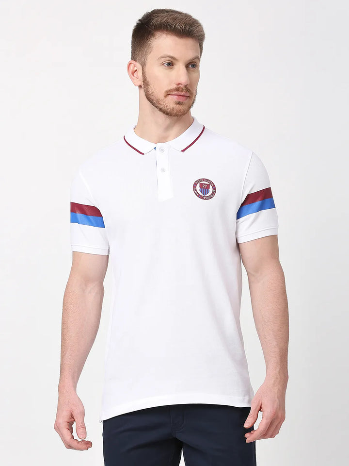 White Regular Fit Men's Polo T-Shirt