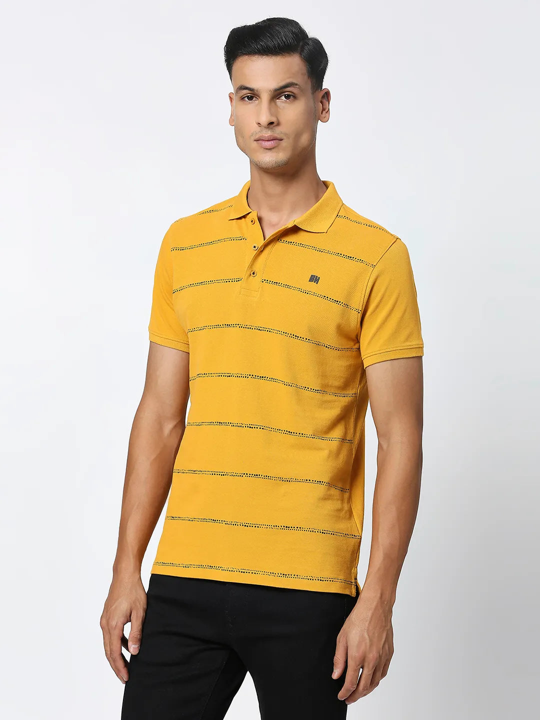 Being Human Clothing Men Regular Fit T-Shirts-Mustard