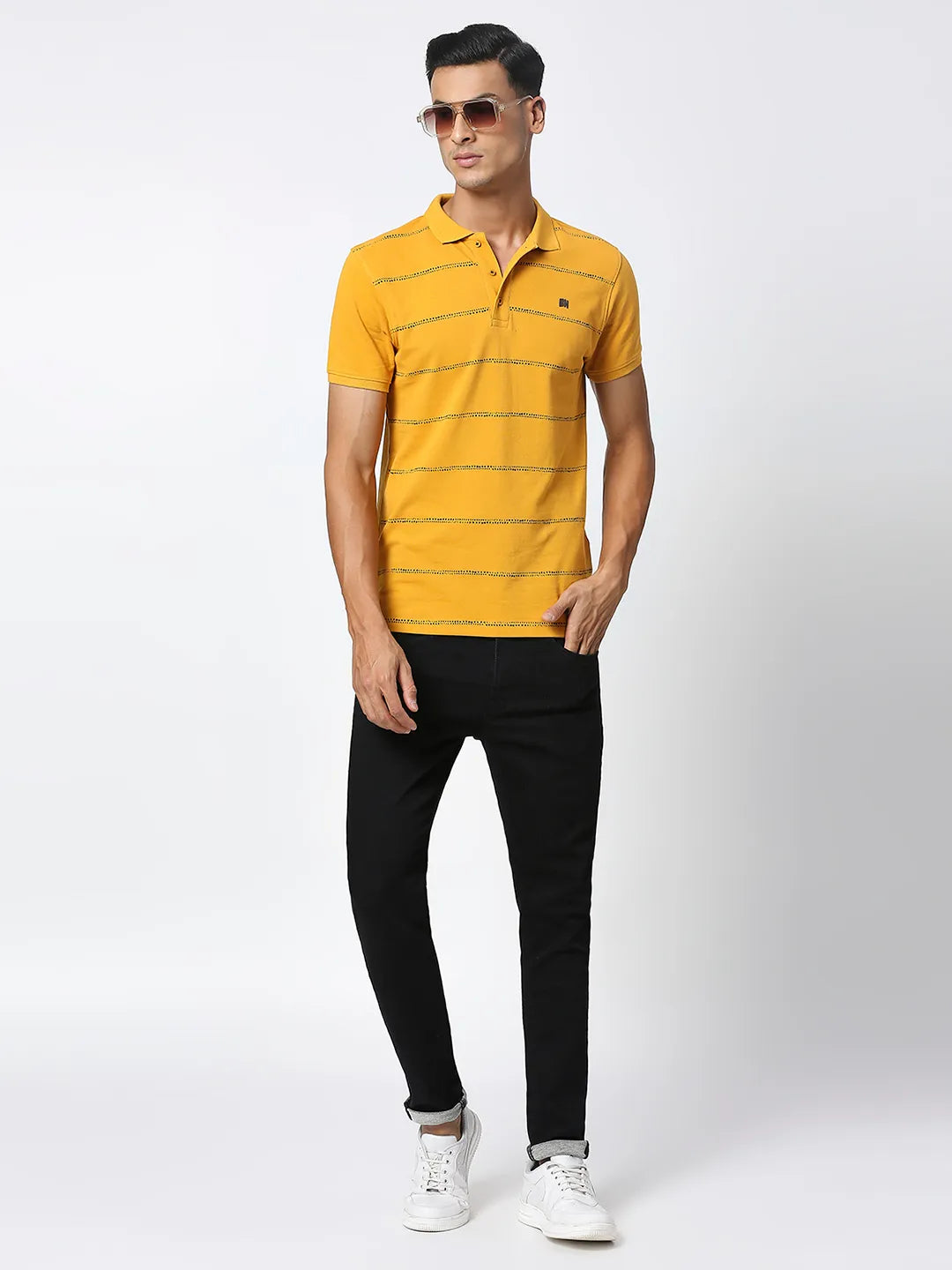 Being Human Clothing Men Regular Fit T-Shirts-Mustard