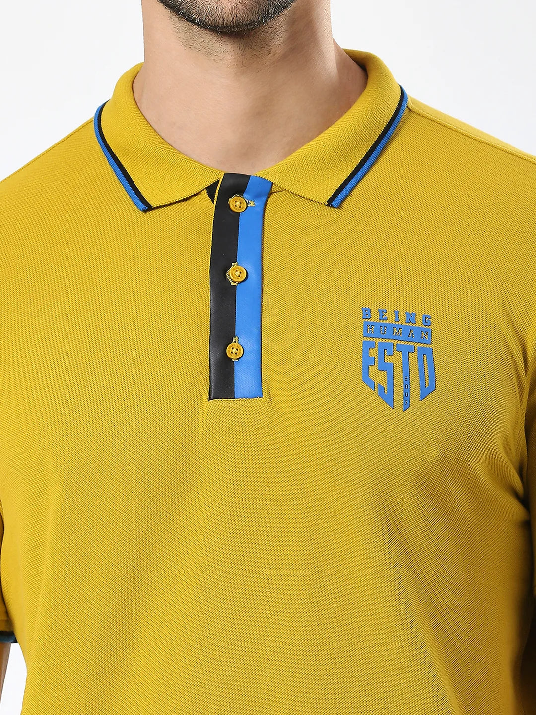 Being Human Clothing Men Regular Fit T-Shirts-Camel