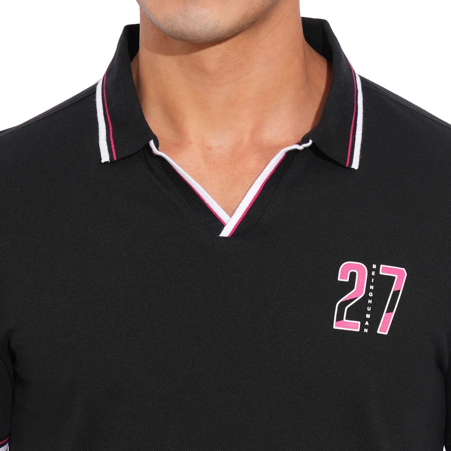 Being Human Clothing-Mens-Top-Polo Neck Black