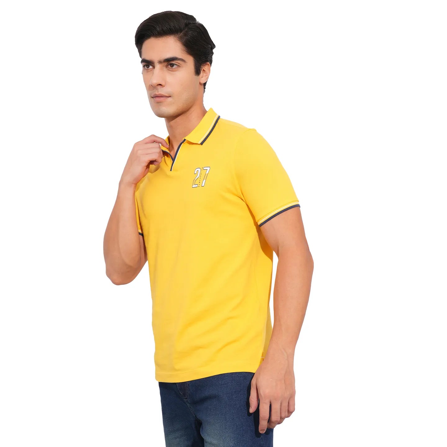 Being Human Clothing-Mens-Top-Polo Neck Mustard