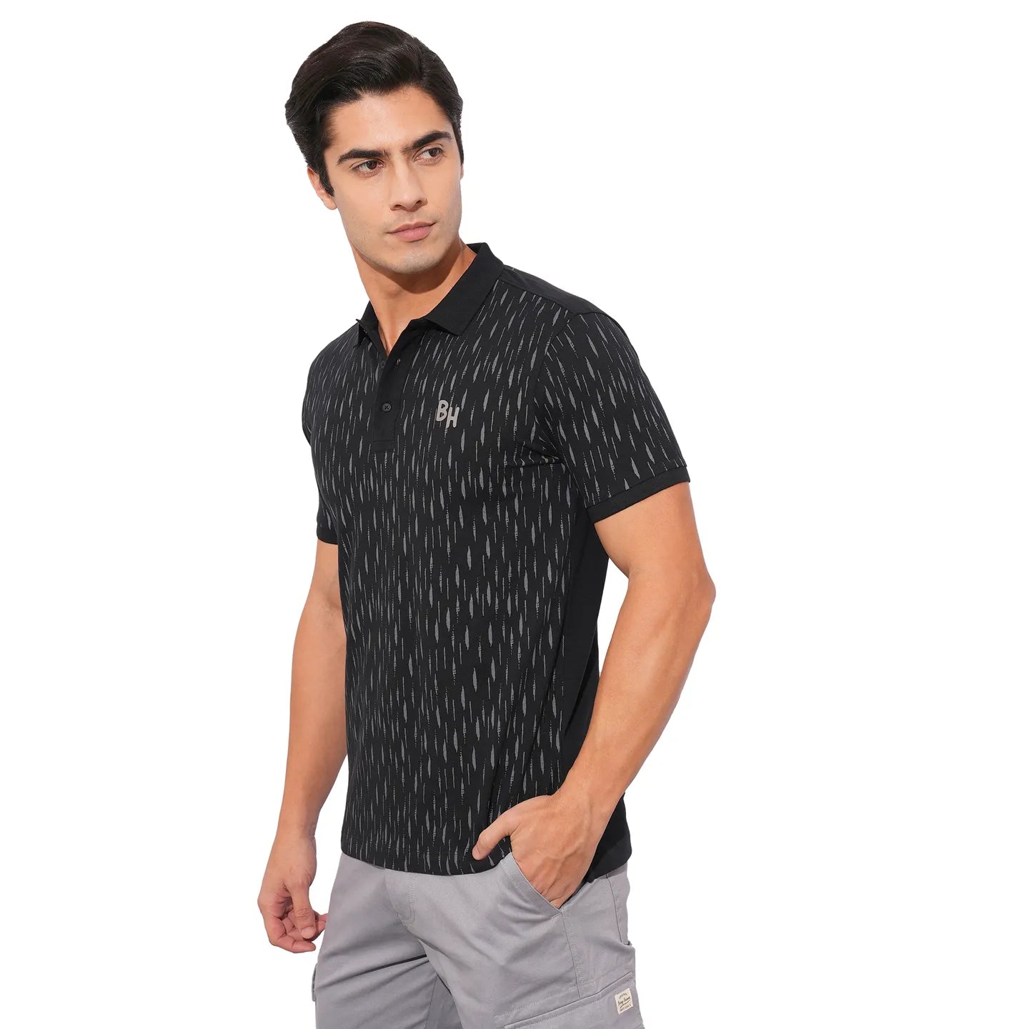 Being Human Clothing-Mens-Top-Polo Neck Black