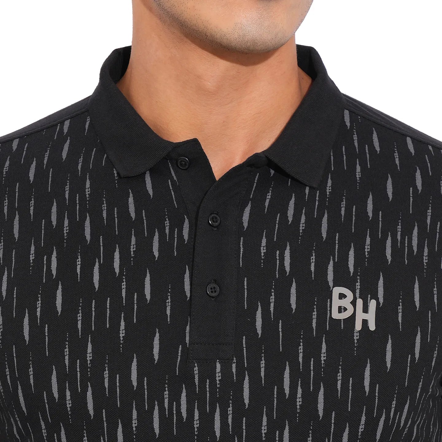 Being Human Clothing-Mens-Top-Polo Neck Black