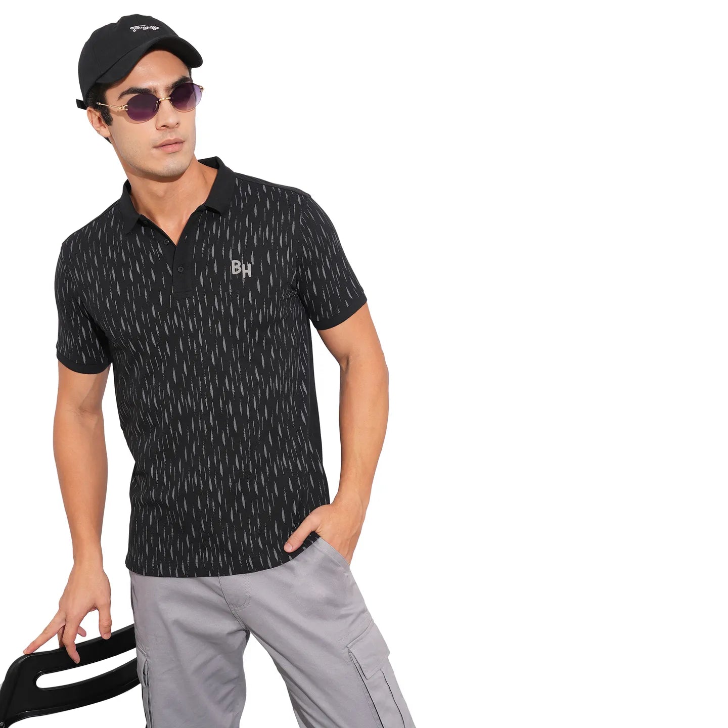 Being Human Clothing-Mens-Top-Polo Neck Black