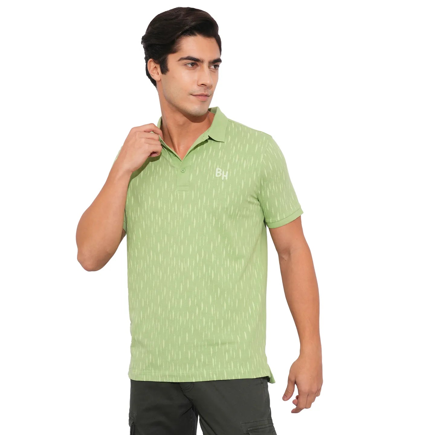 Being Human Clothing-Mens-Top-Polo Neck Green