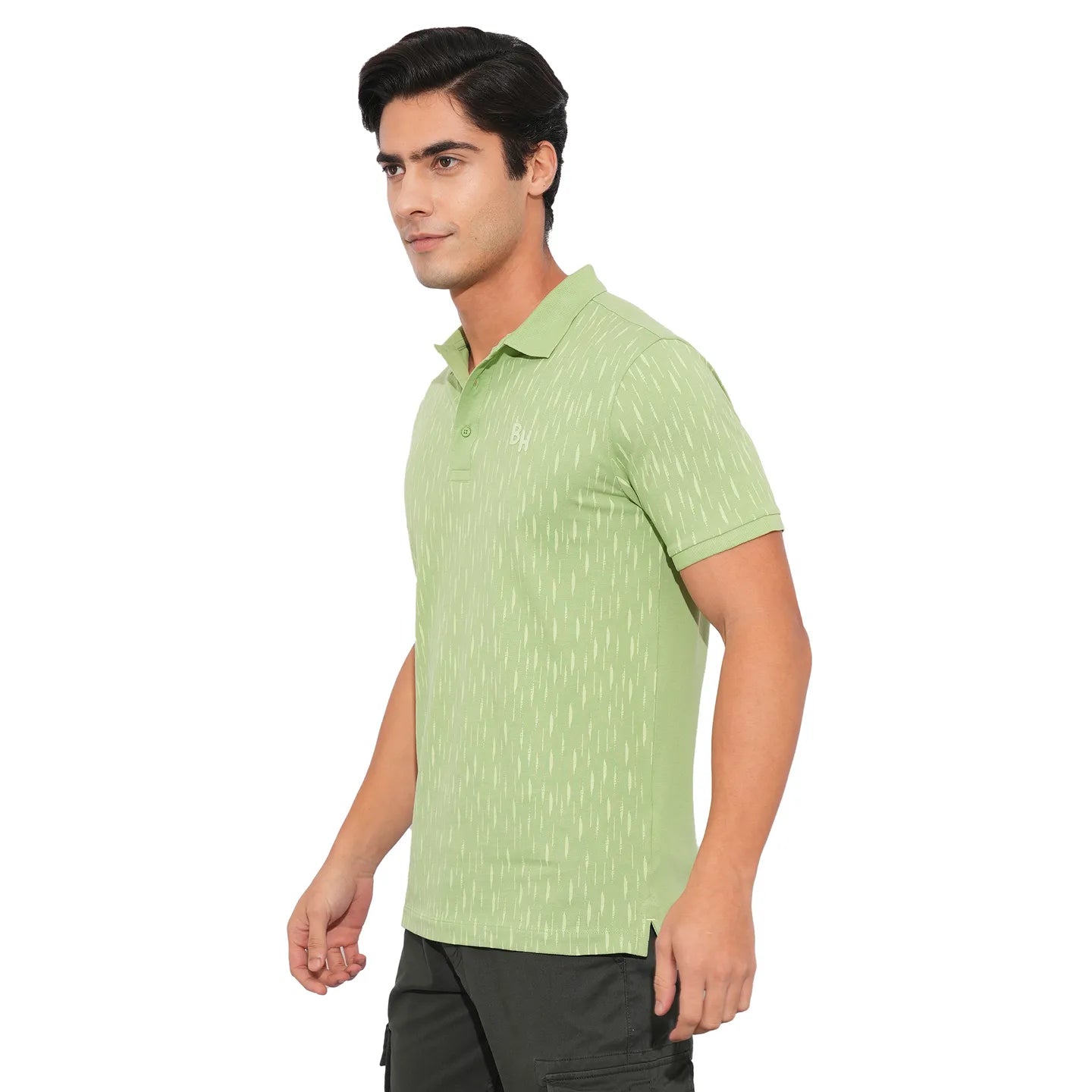 Being Human Clothing-Mens-Top-Polo Neck Green