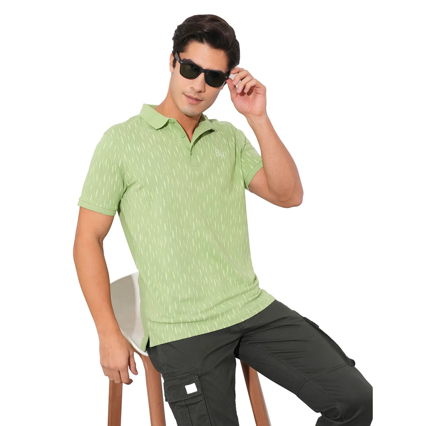 Being Human Clothing-Mens-Top-Polo Neck Green