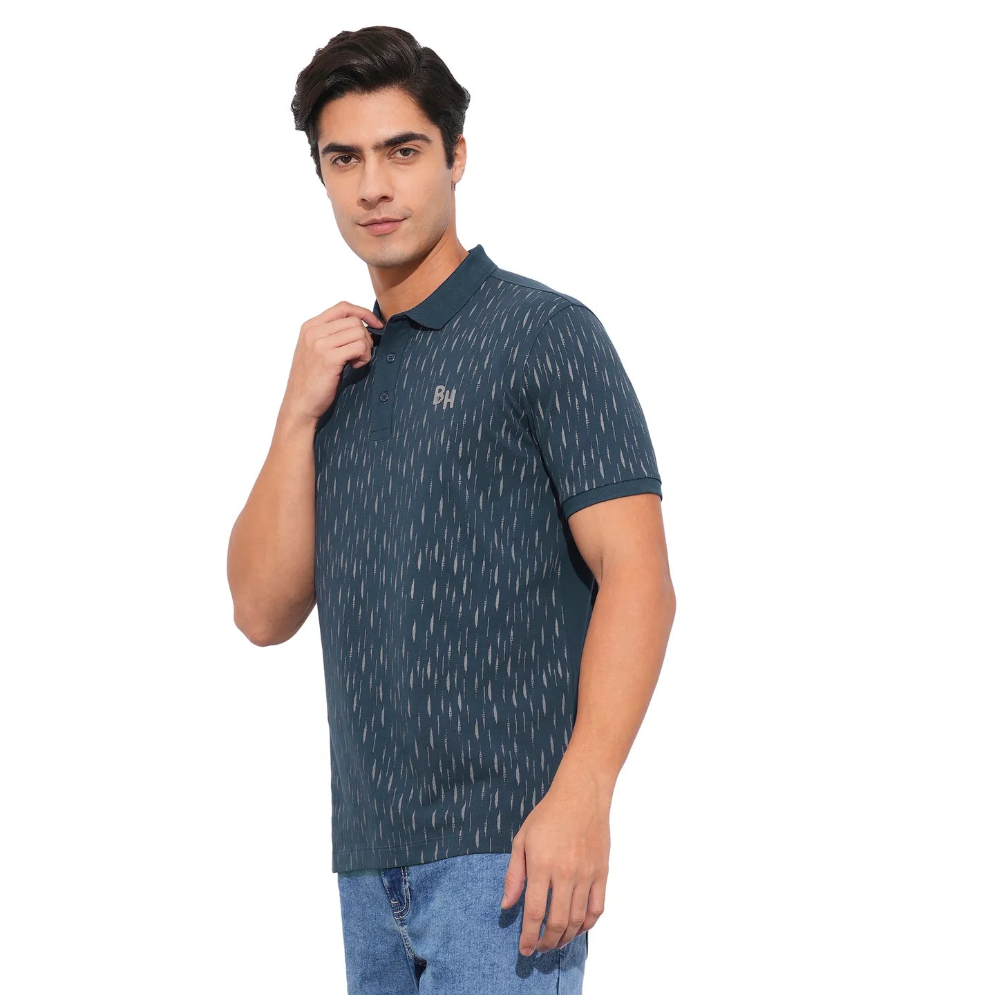 Being Human Clothing-Mens-Top-Polo Neck Navy