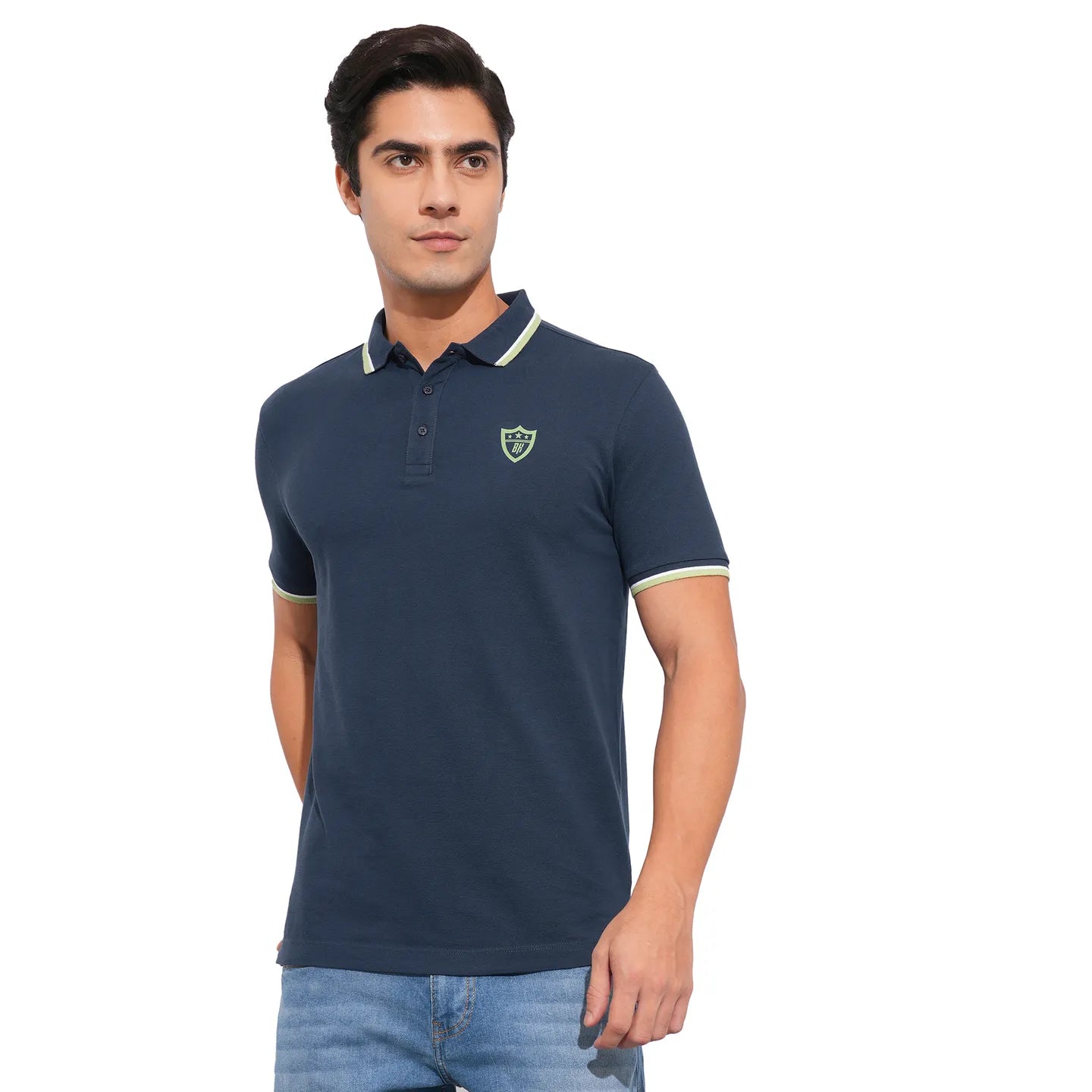 Being Human Clothing-Mens-Top-Polo Neck Navy