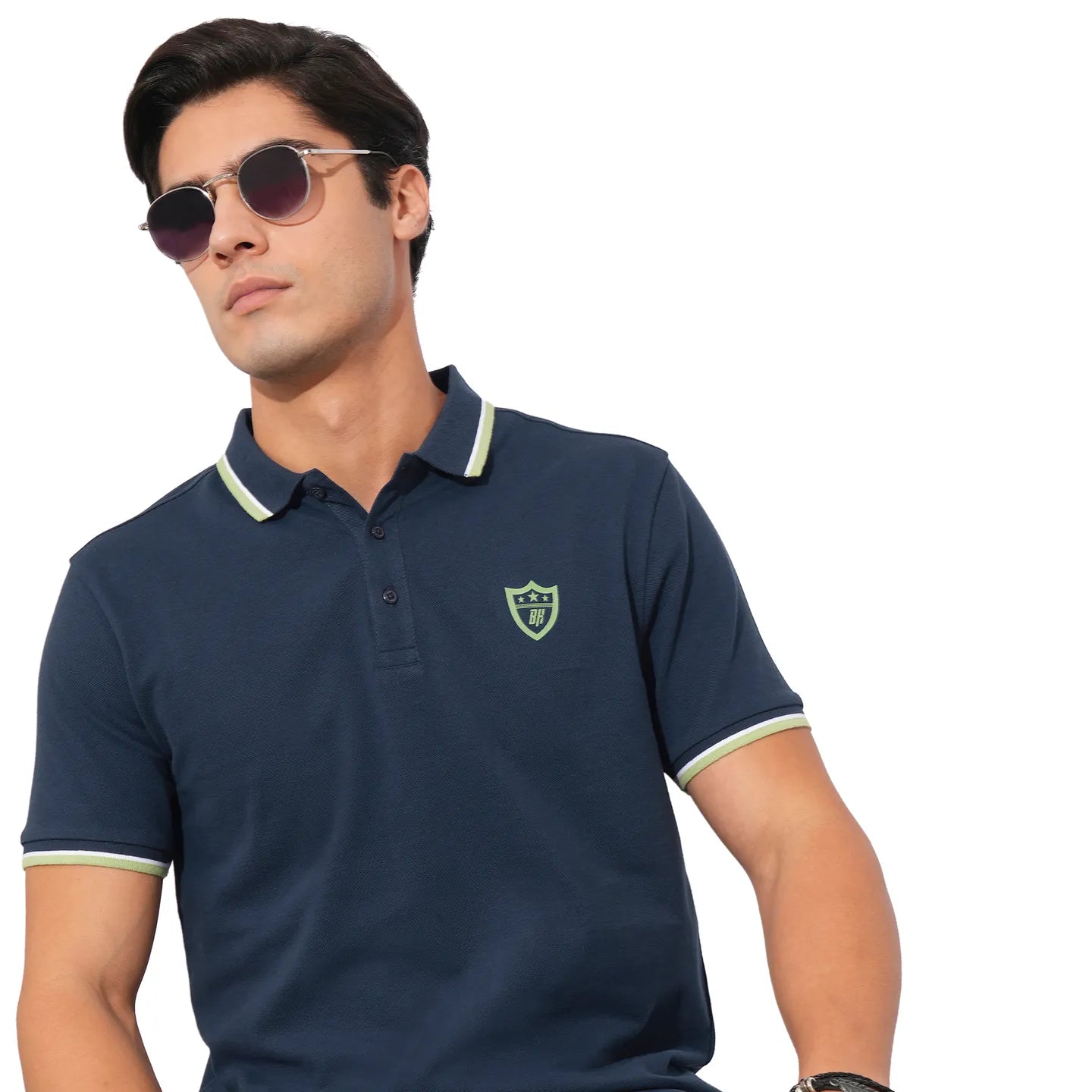 Being Human Clothing-Mens-Top-Polo Neck Navy