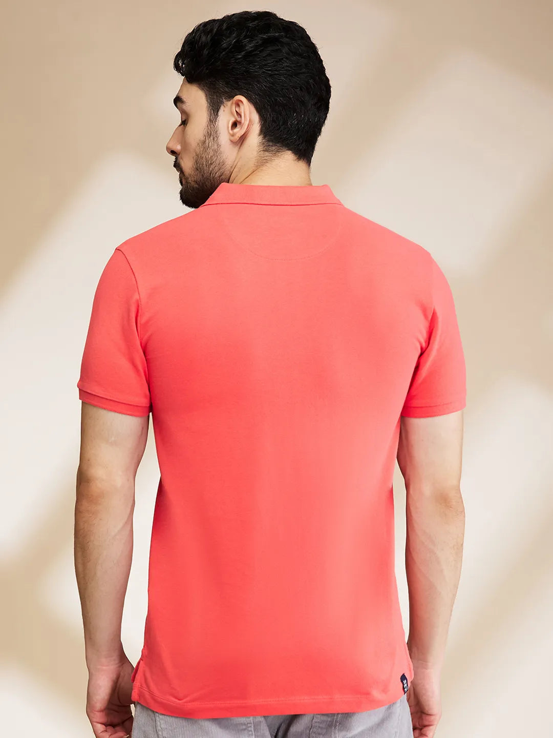 Being Human Clothing Mens-Top Polo Neck Coral