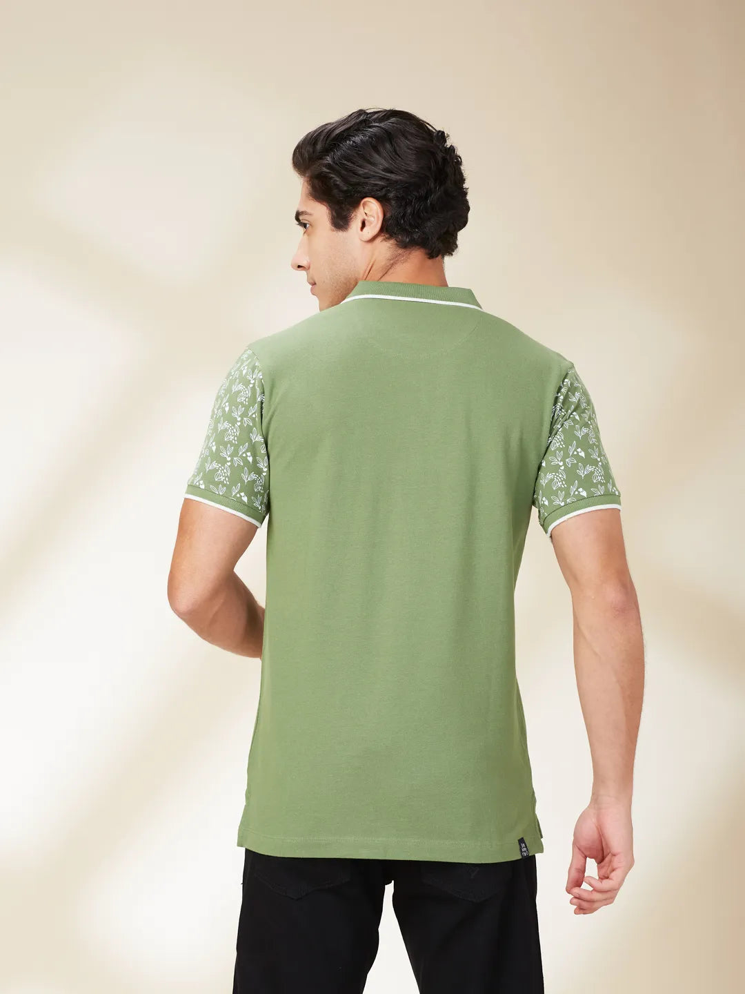 Being Human Clothing Mens-Top Polo Neck Dk.Olive