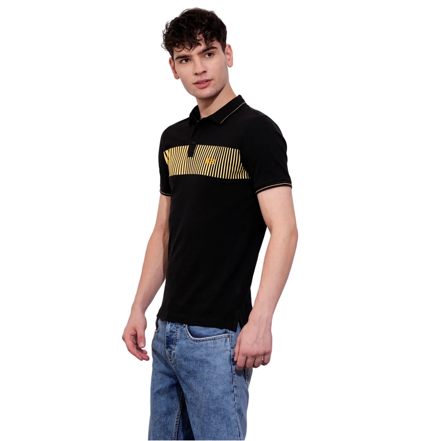 Being Human Clothing Mens-Top Polo Neck Black