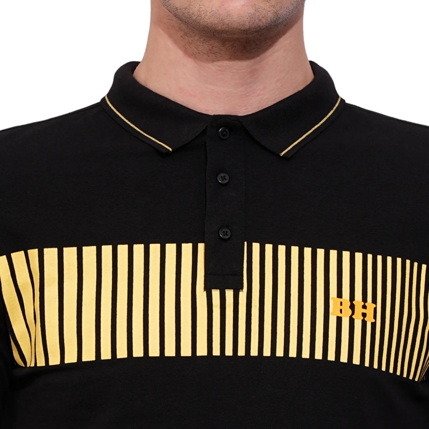 Being Human Clothing Mens-Top Polo Neck Black