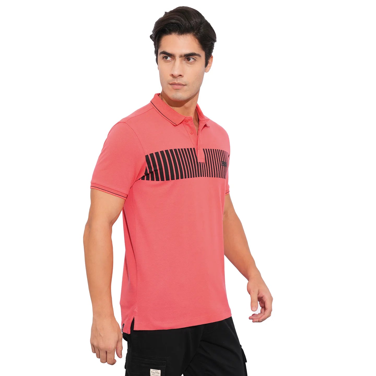 Being Human Clothing-Mens-Top-Polo Neck Coral