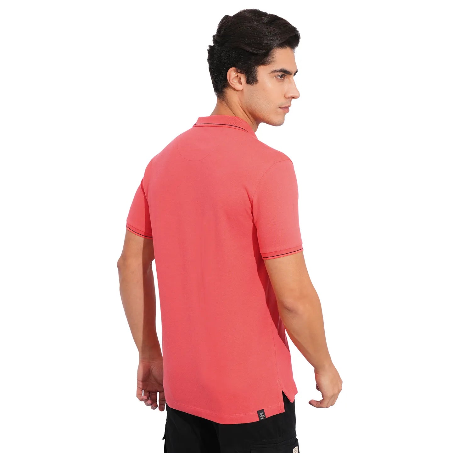 Being Human Clothing-Mens-Top-Polo Neck Coral