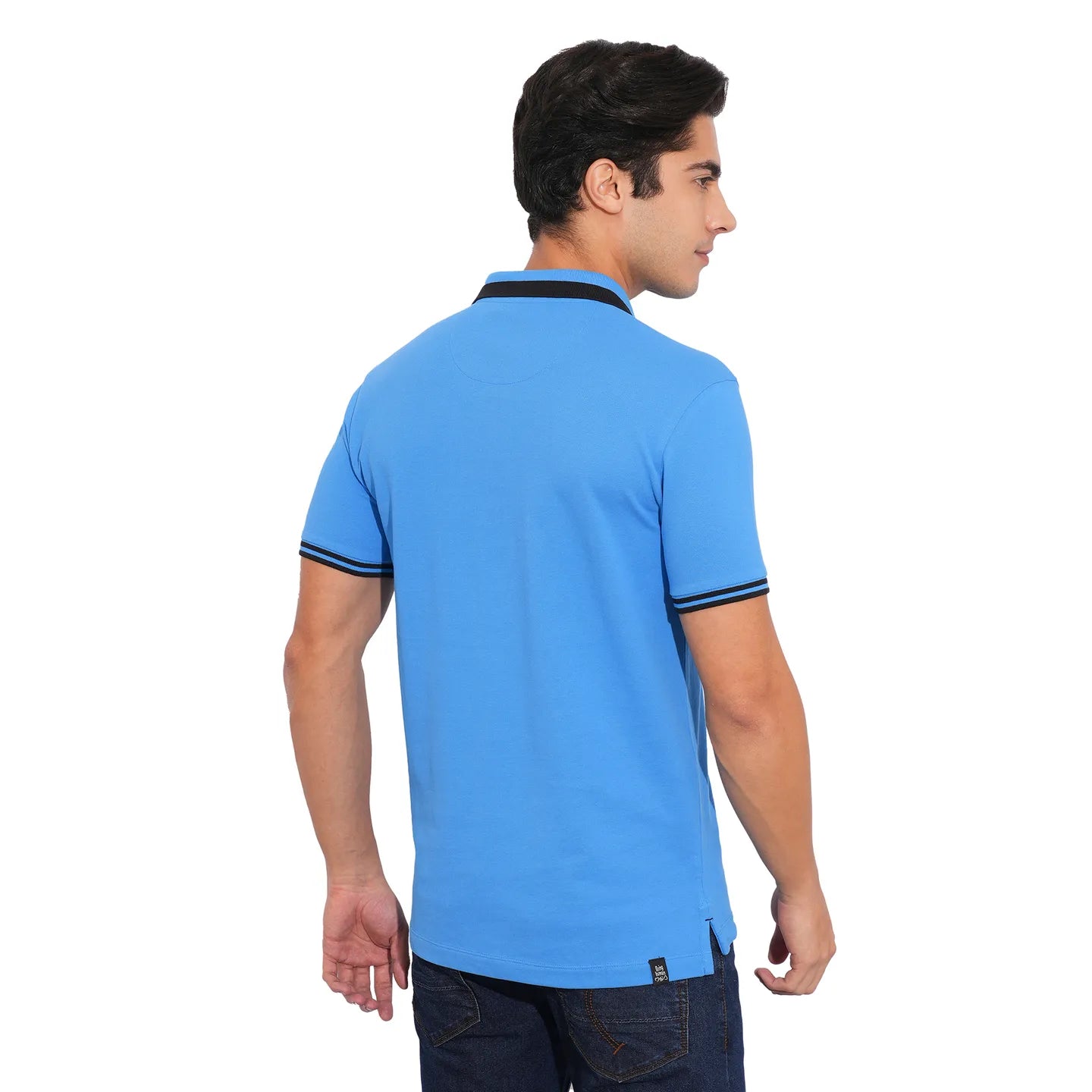 Being Human Clothing-Mens-Top-Polo Neck Blue