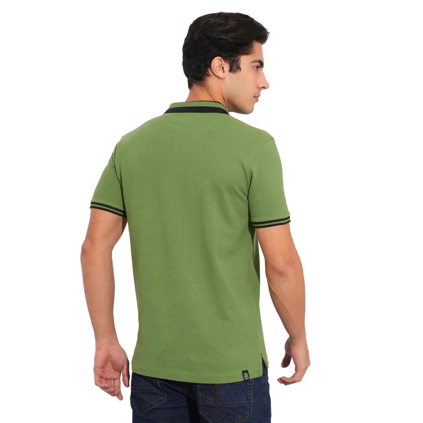 Being Human Clothing-Mens-Top-Polo Neck Dk.Olive