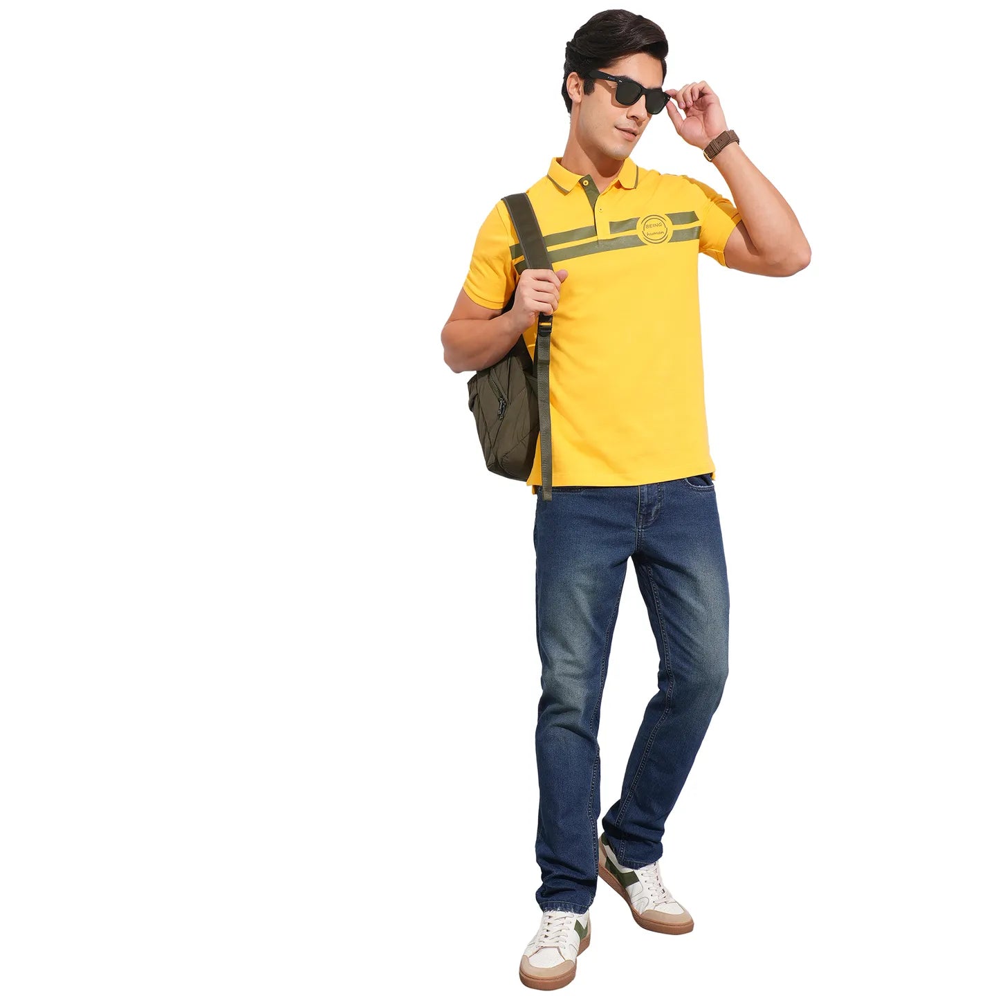 Being Human Clothing-Mens-Top-Polo Neck Mustard