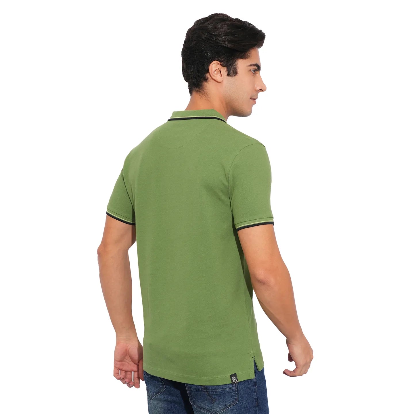 Being Human Clothing-Mens-Top-Polo Neck Dk.Olive