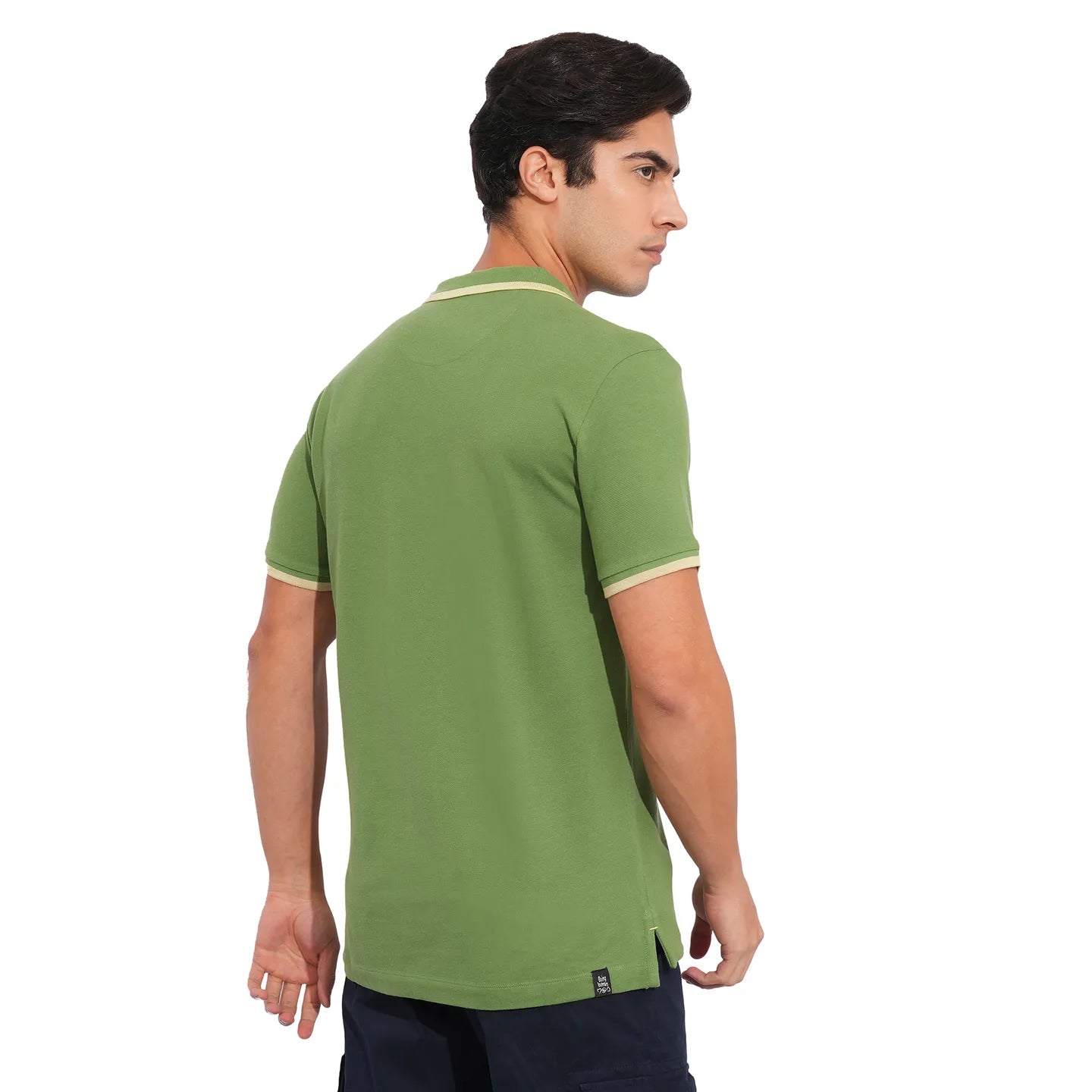 Being Human Clothing-Mens-Top-Polo Neck Dk.Olive